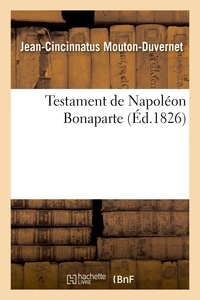  Hachette BNF - Testament de Napoléon Bonaparte.