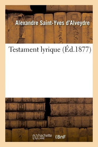 Testament lyrique (Éd.1877)