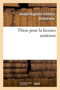 Jean-Jacques Barthélemy - Thèse pour la license soutenue.