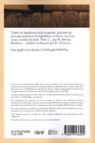 Traités de législation civile et pénale, précédés de principes généraux de législation. Tome 2