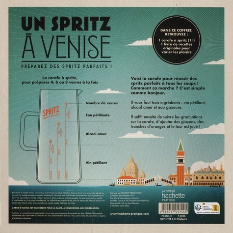 Un Spritz à Venise. Préparez des Spritz parfaits ! Coffret avec une carafe et un livre de recettes originales