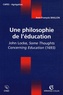 Jean-François Baillon - Une philosophie de l'éducation - John Locke, Some Thoughts Concerning Education (1693).