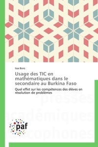 Issa Boro - Usage des TIC en mathématiques dans le secondaire au Burkina Faso.