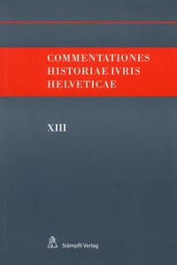 Commentationes historiae ivris helveticae