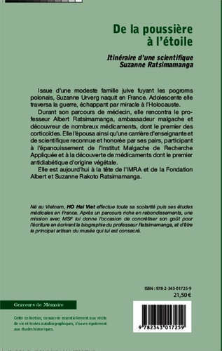 De la poussière à l'étoile. Itinéraire d'une scientifique, Suzanne Ratsimamanga