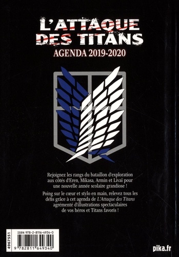 Agenda L'attaque des Titans  Edition 2019-2020