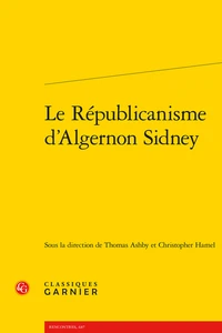 Le républicanisme d'Algernon Sidney