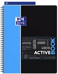 Activebook oxford etudiant integrale 4 trous 240x297 160p optik p. lignee 7mm+tag polypro assorti