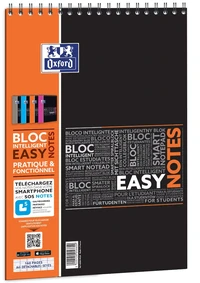 Bloc-notes intégrale Oxford EasyNotes Etudiants - 21x31,5 cm - 160 pages quadrillées 5x5 90g - Coloris assortis