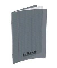 CAHIER CONQUERANT CLASSIQUE AGRAFE 170X220 96P 90G SEYES POLYPRO GRIS