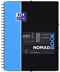 Cahier intégrale NomadBook Oxford Etudiants A4+ - 24x31 cm - 160 pages perforées quadrillées 90g - Coloris assortis