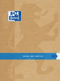 Cahier oxford agrafe 240x320 96p 90g recycle seyes