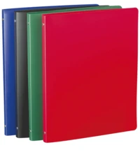 Classeur souple polypro Yeka A4 dos de 20 mm 4 anneaux - Coloris assortis