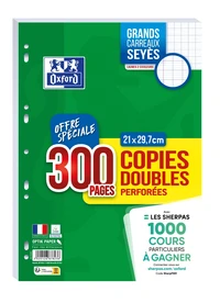 Copies doubles oxford perforees 210x297 film 300p optik p. seyes