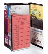 Etui de protection pour papiers de voiture - 9,5x14,5 cm - Noir