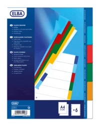 Intercalaires A4 polypro 6 positions