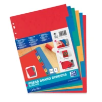 Intercalaires neutres a4 6 positions carte lustree 220g assorti