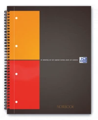 Notebook oxford international integrale 4 trous 230x297 160p optik p. q5/5+tag gris