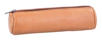 Trousse ronde cuir naturel