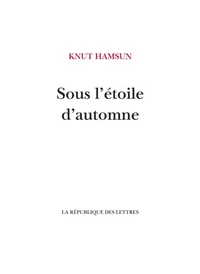 Sous l'étoile d'automne