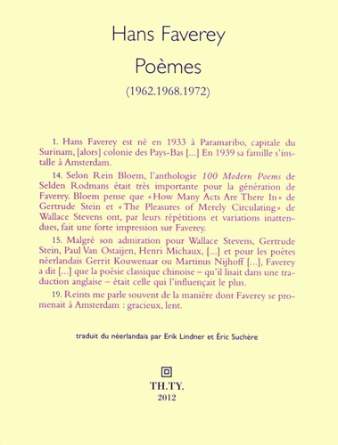 Hans Faverey - Poèmes.