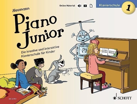 Hans-günter Heumann et  Leopé - Piano Junior - Edition allemande Vol. 1 : Piano Junior: Klavierschule 1 - Die kreative und interaktive Klavierschule für Kinder. Vol. 1. piano..