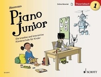 Hans-günter Heumann et  Leopé - Piano Junior - Edition allemande Vol. 1 : Piano Junior: Theoriebuch 1 - Die kreative und interaktive Klavierschule für Kinder. Vol. 1. piano..
