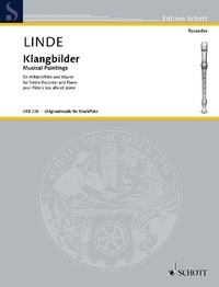 Hans-martin Linde - Edition Schott  : Musical Paintings - treble recorder and piano..