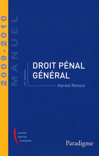Harald Renout - Droit pénal général 2009-2010.