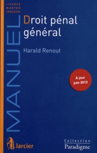 Harald Renout - Droit pénal général.