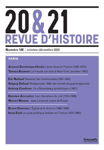  Sciences Po - 20&21 N° 148 : Revue d'histoire.