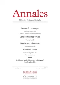 Economie, Sensibilités et circulations au Moyen Age