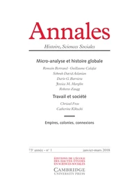 Micro-analyse et histoire globale ; Travail et société