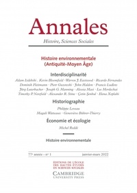 Vincent Azoulay - Annales Histoire, Sciences Sociales N° 1, janvier-mars 2022 : Histoire environnementale (Antiquité-Moyen Age).