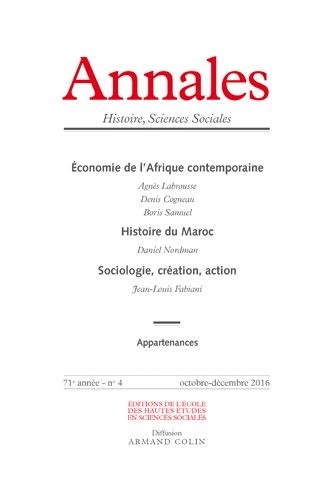  EHESS - Annales Histoire, Sciences Sociales N° 2016/4 : .
