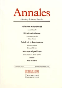 Annales Histoire, Sciences Sociales N° 3, juillet-septembre 2017