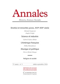 Vincent Azoulay - Annales Histoire, Sciences Sociales N° 3, juillet-septem : .