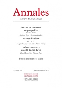 Vincent Azoulay - Annales Histoire, Sciences Sociales N° 3, juillet-septembre 2022 : .