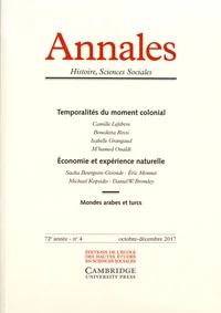 Annales Histoire, Sciences Sociales N° 4, octobre-décembre 2017