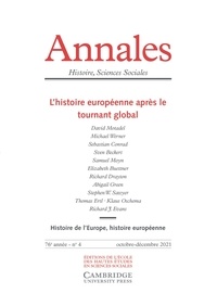 Vincent Azoulay - Annales Histoire, Sciences Sociales N° 4, octobre-décembre 2021 : L'histoire européenne après le tournant global.