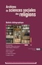  EHESS - Archives de sciences sociales des religions N° 180 : Bulletin bibliographique.