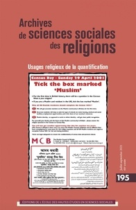 Béatrice de Gasquet - Archives de sciences sociales des religions N° 195, juillet-septembre 2021 : Usages religieux de la quantification.