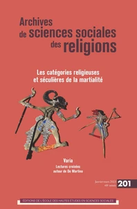 Archives de sciences sociales des religions N° 201, avril 2023