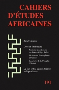 Oyeniyi Okunoye - Cahiers d'études africaines N° 191/2008 : Littérature.