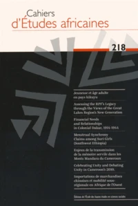 Cahiers d'études africaines N° 218/2015