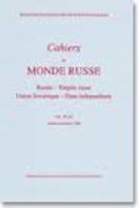  EHESS - Cahiers du Monde russe N° 39/4, 1998 : Russie, Empire russe, URSS, Etats indépendants.