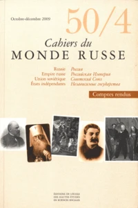 Cahiers du Monde russe N° 50/4, Octobre-décembre 2009