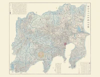 Carte des environs de Tōkyō et du mont Fuji