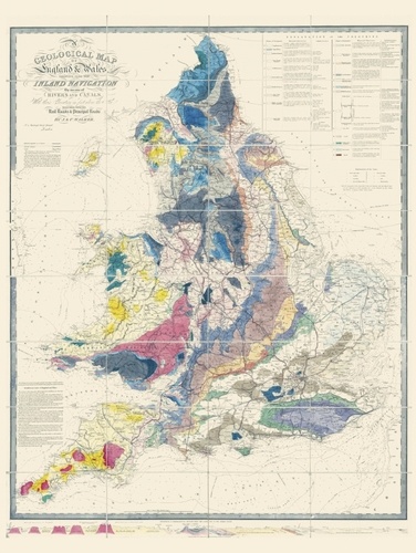 James Alexander Knipe - Carte géologique de l'Angleterre et du Pays de Galles.