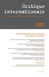 Des mobilisations transnationales par et pour les archives
